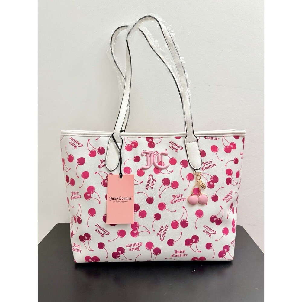 Juicy Couture Cherry On Top Tote Bag White Multi NWT
